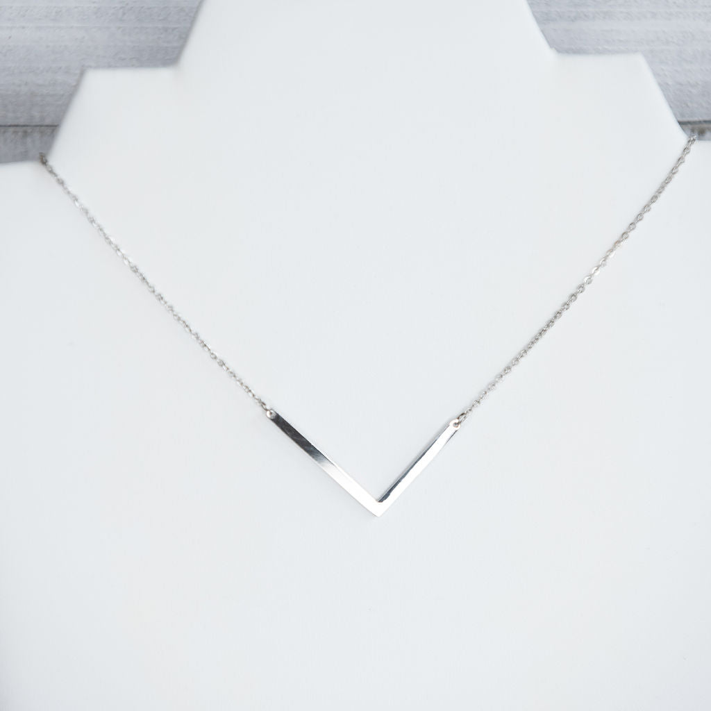 Large Letter / Initial Necklace In Silver