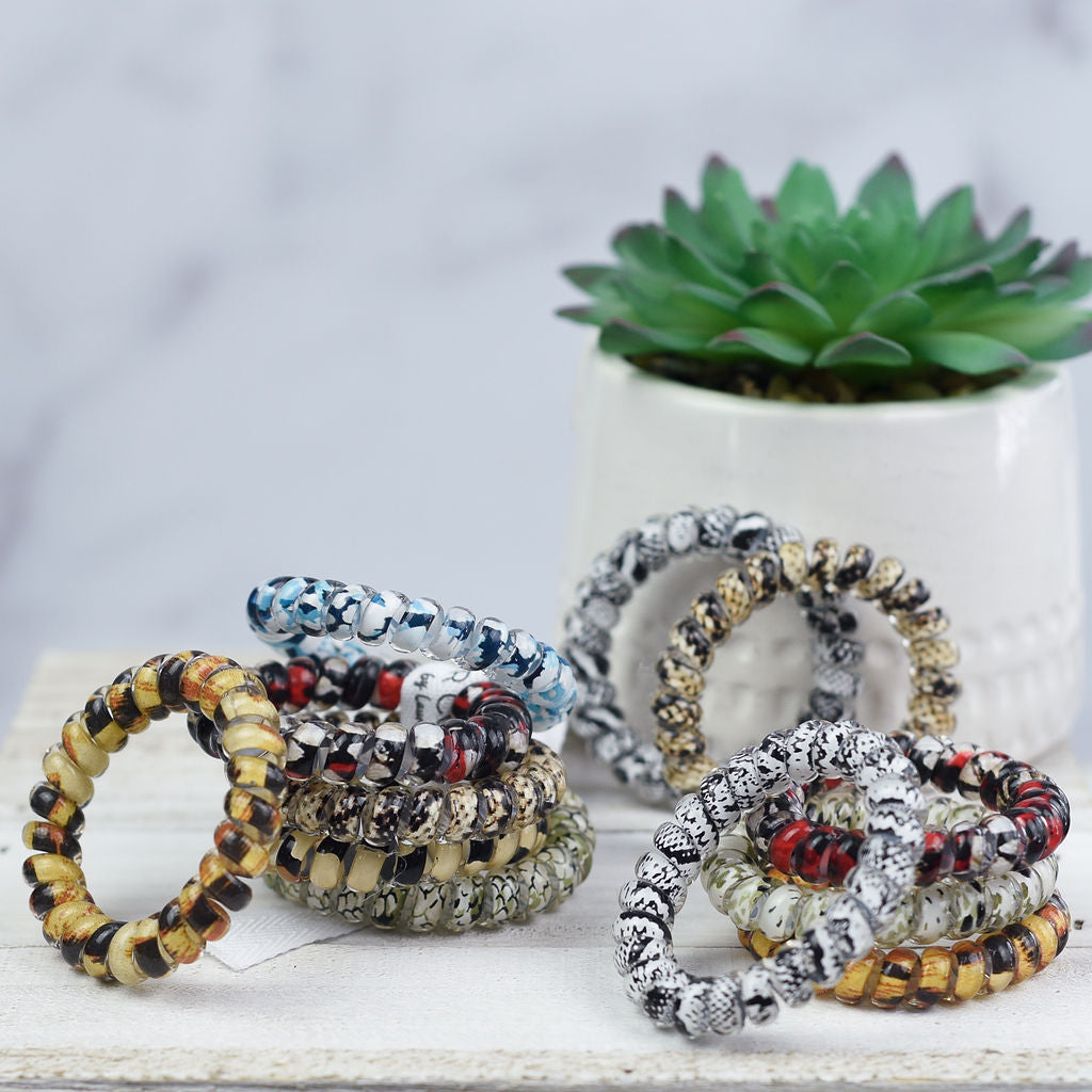 Large Hair Coil Set in Animal Prints