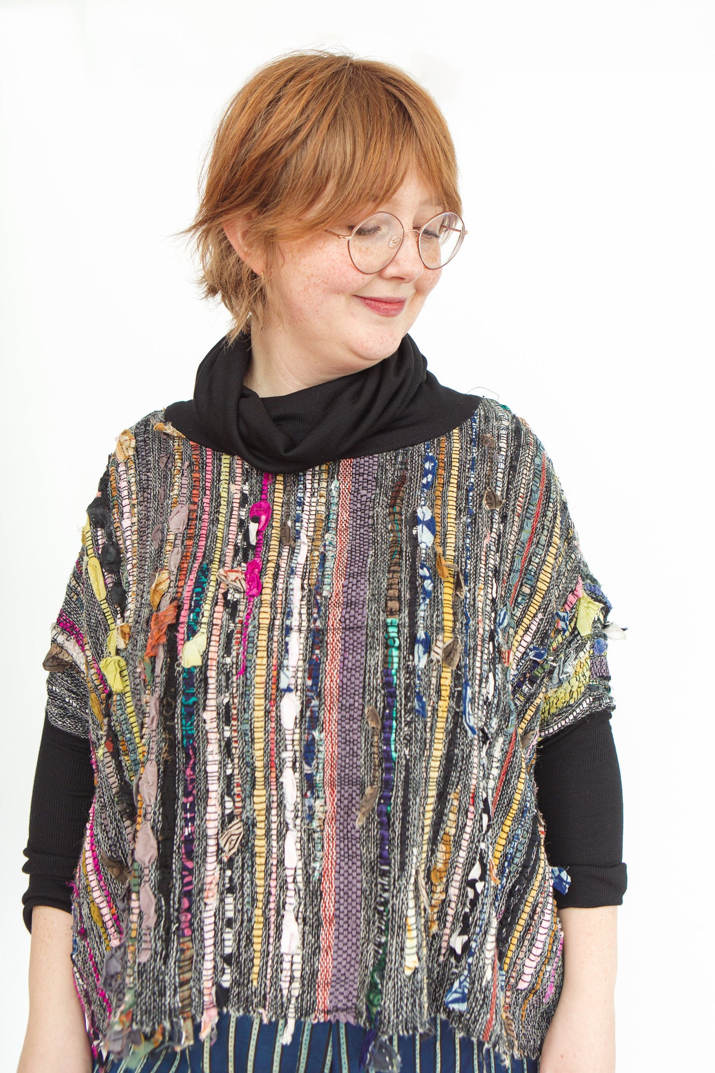 Studio-Woven & Bamboo Rib Cowl Sweater