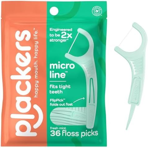 Plackers Gentle Line Mint Tape Floss Picks