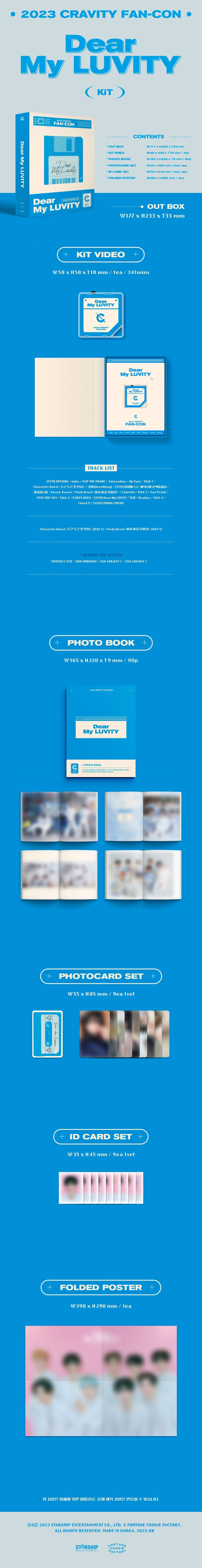 Cravity 2023 Fan Con DVD + Kit Video - Dear My Luvity