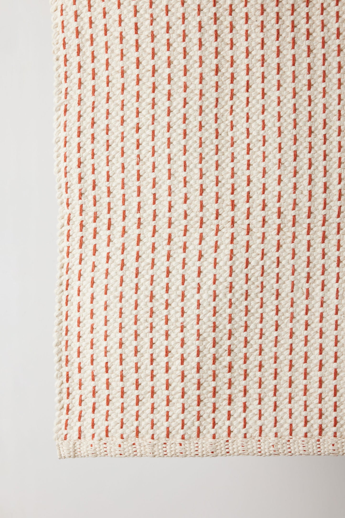 Terracotta Luxe Hand-Loomed Cotton Twill Mat