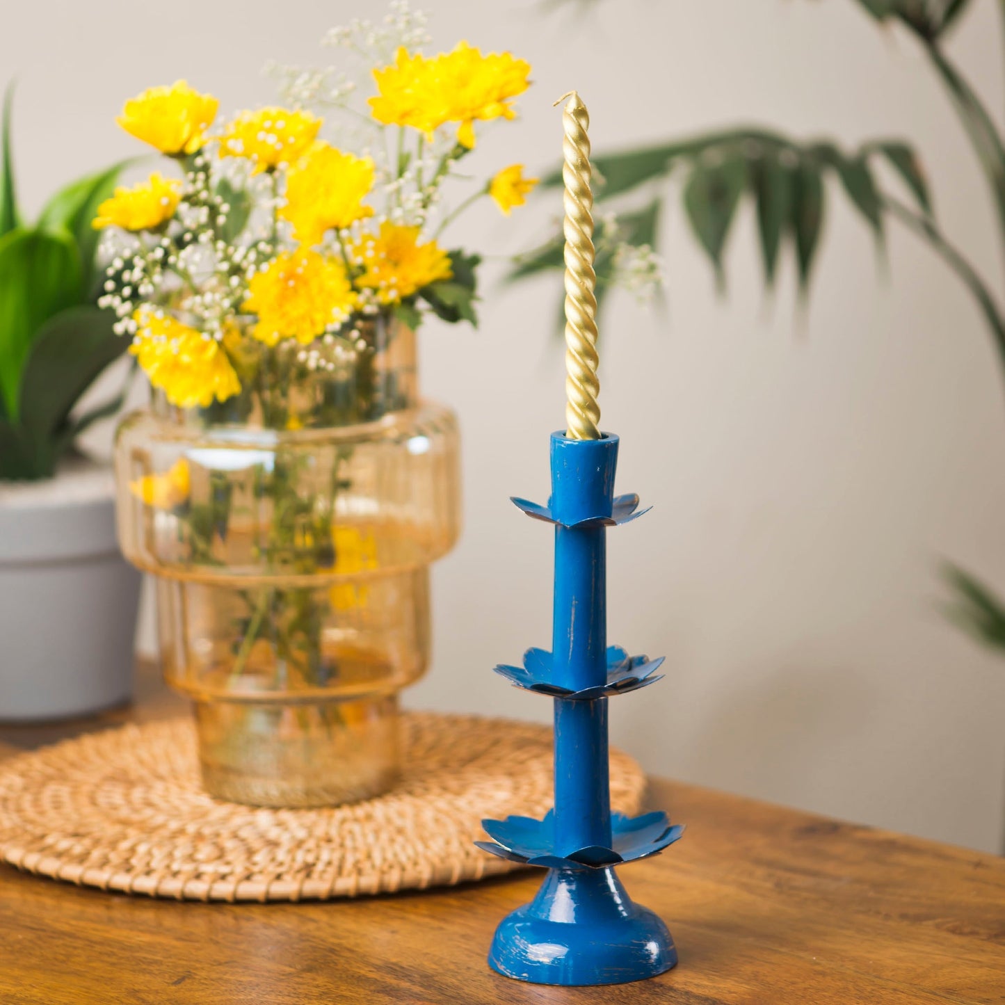 Lotus Bloom Tapered Candleholders