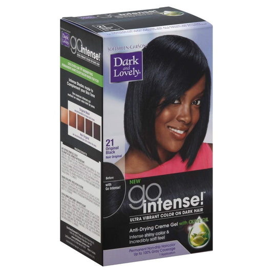 Dark and Lovely Go Intense Permanent Hair Color Original Black 21