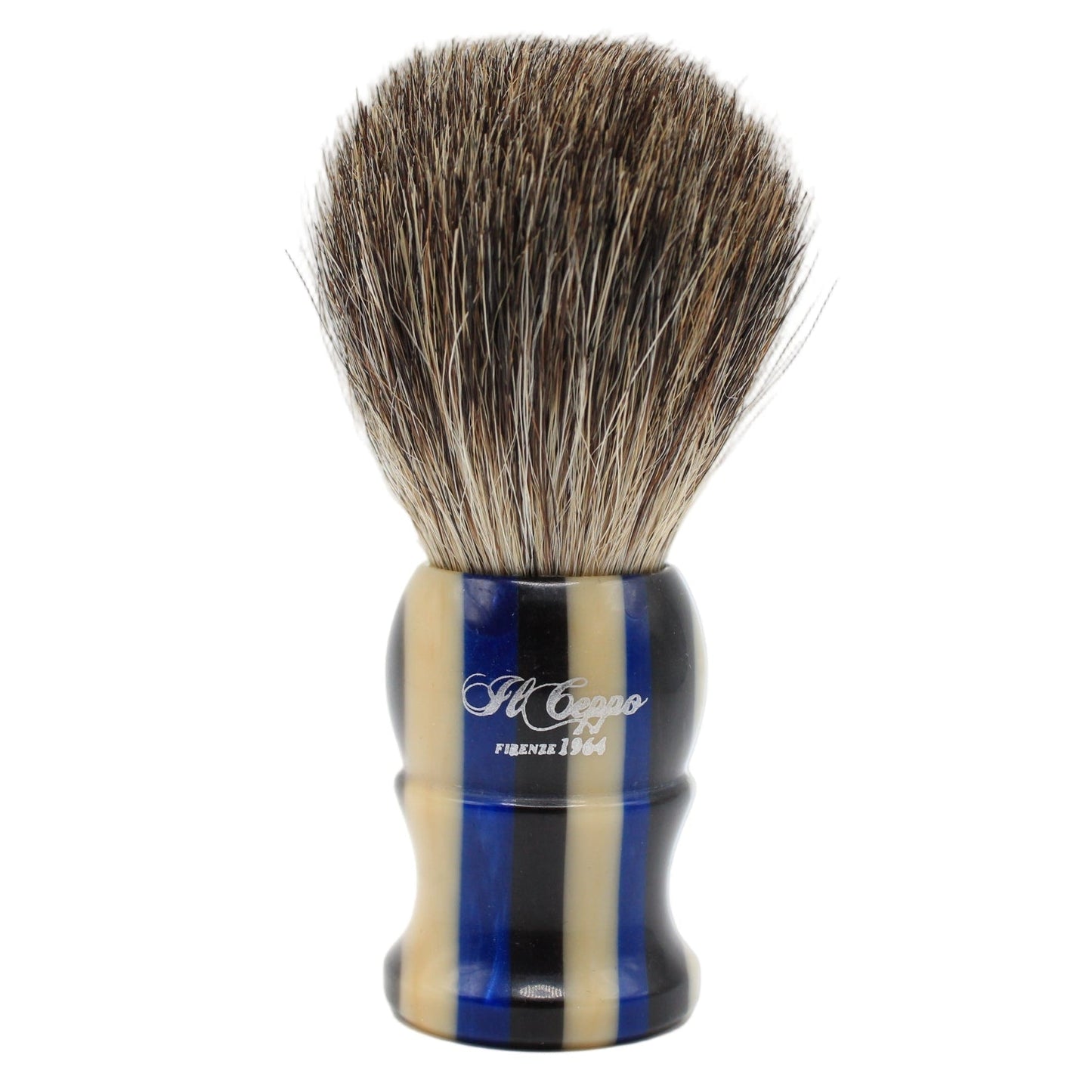 Il Ceppo Blue Handle Pure Badger Bristle Shave Brush