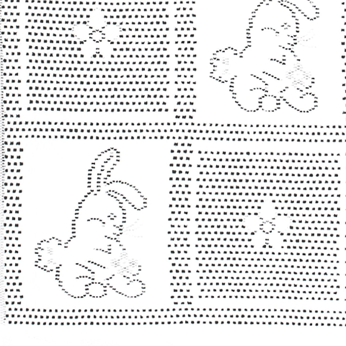 Southampton Home Lace Weave Bunny Baby Blanket ~ White ~