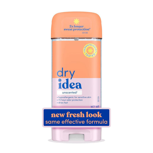 Dry Idea Antiperspirant & Deodorant Clear Gel, Unscented 3 Oz