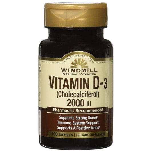 Windmill Vitamin D3 2000 IU Softgels