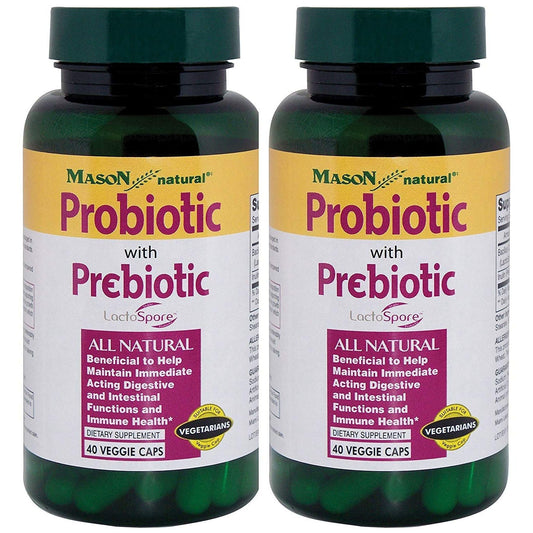 Mason Natural Probiotic With Prebiotic 1 Billion, 40 Veggie Caps