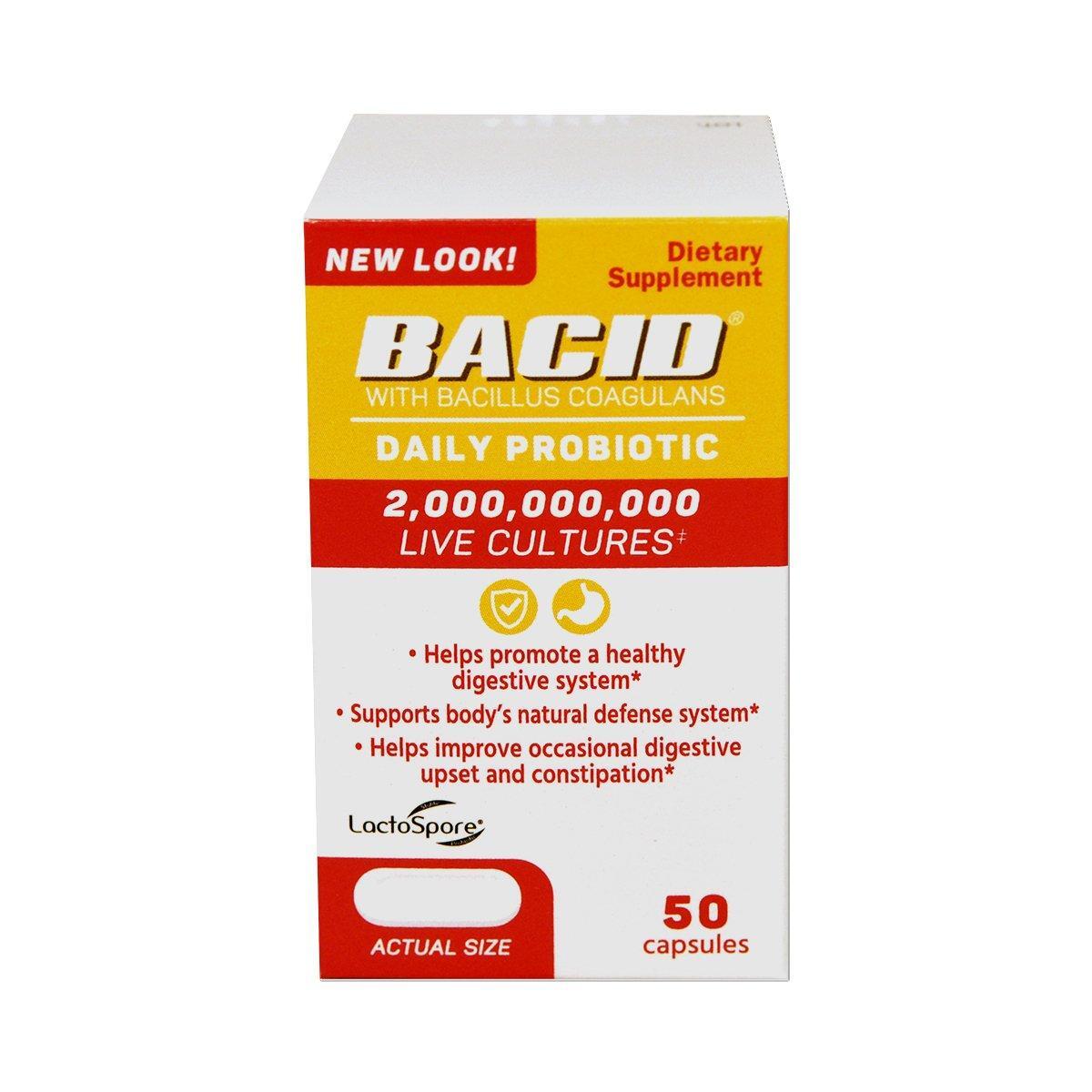 Bacid Daily Probiotic Dietary Supplement For Digestive Health