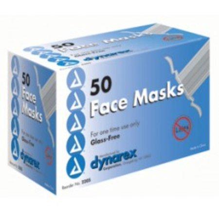 Dynarex Blue Pleated Surgical Face Mask Tie On Glass Free Filter