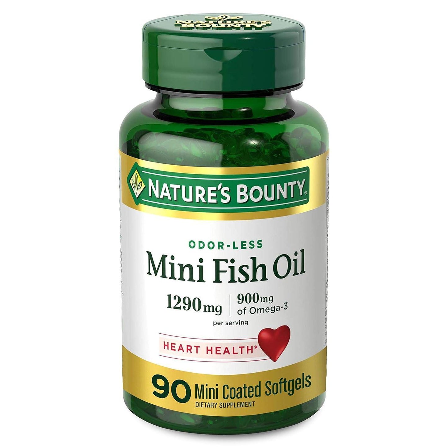 Nature's Bounty Fish Oil, Mini, 1290 Mg, Coated Softgels