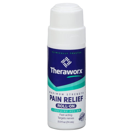 Theraworx Pain Relief, Maximum Strength, Roll On 2.5 Fl Oz