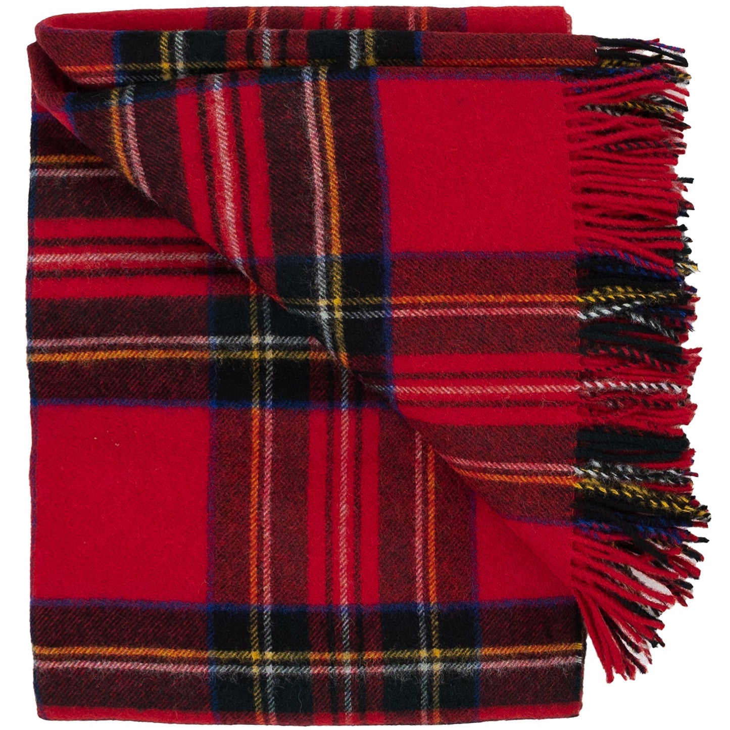 Highland Tweeds Shetland Lambswool Throw (Royal Stewart) - Osadia Concept Store