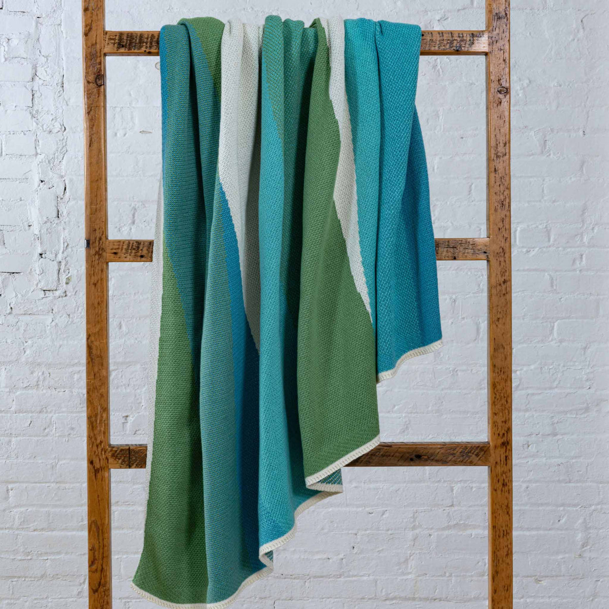 Poly Refractions - Indoor | Outdoor Sustainable Knit Modern Throw Blanket