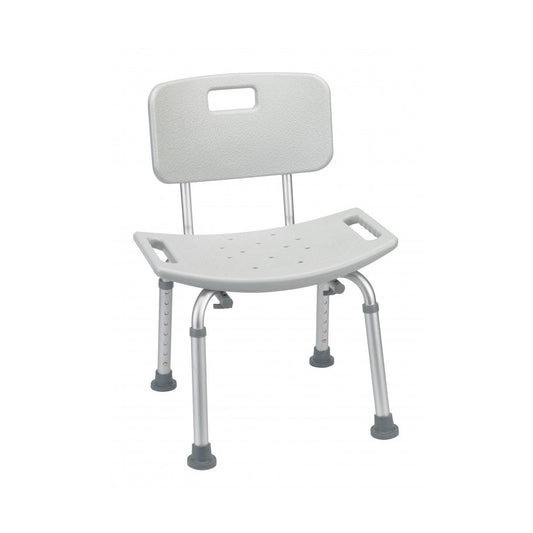 Drive Medical Bathroom Safety Shower Tub Bench Chair With Back, Gray