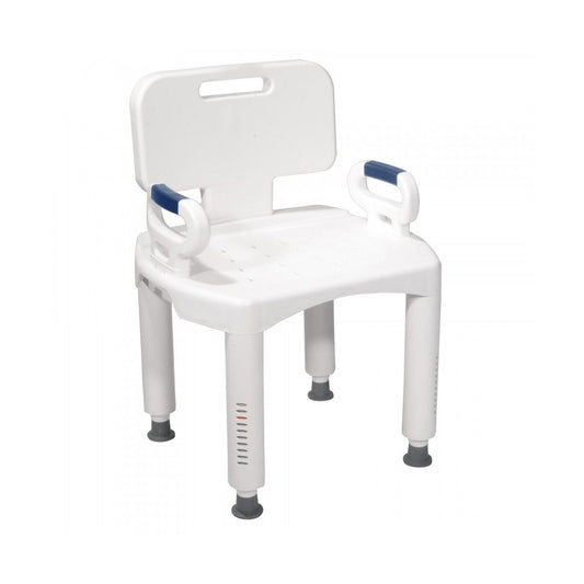 Drive Medical Premium Series Shower Chair With Back And Arms