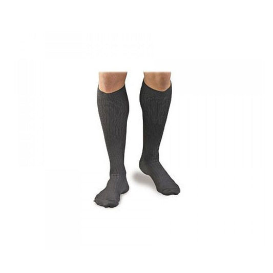 Activa Mens Microfiber Pinstripe Dress Socks 20 30 mmHg Black