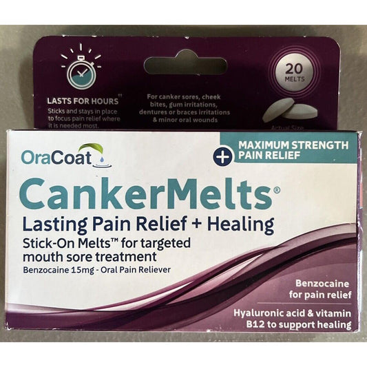 Quest Products Inc Cankermelts Stick-On Melts Mouth Sore Treatment, 20 Count 03/26