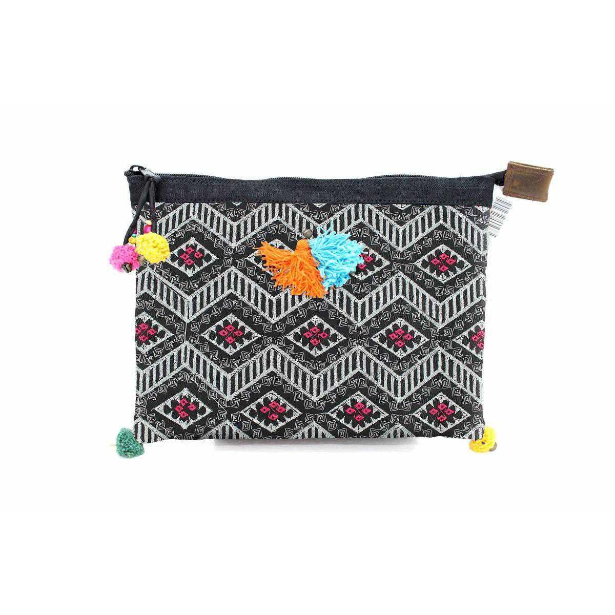 Handcrafted Embroidered Clutch | iPad Bag - Thailand