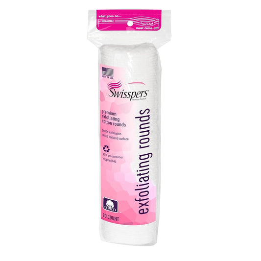 Swisspers Premium Exfoliating Cotton Rounds 80 Ea