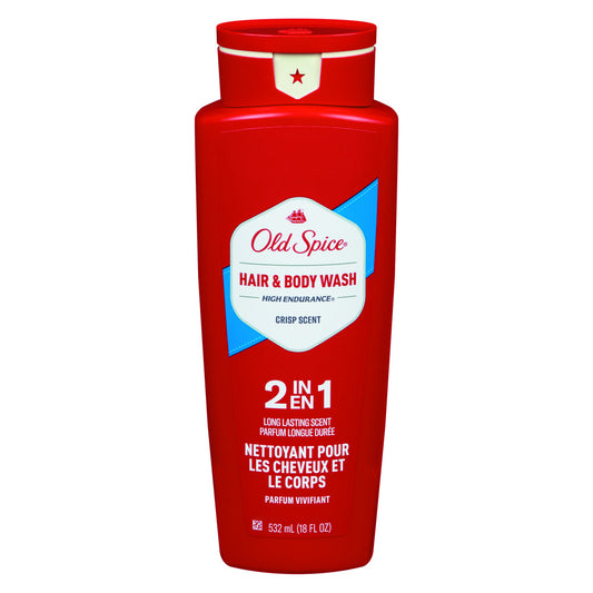 Old Spice High Endurance Hair & Body Wash, 2 In 1, Crisp Scent