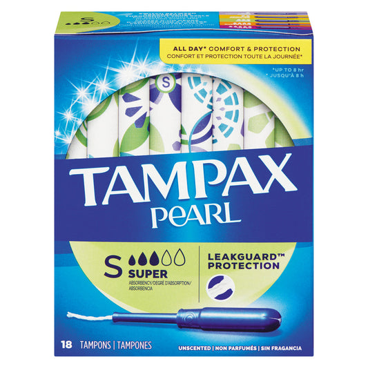 Tampax Pearl Plastic Super Absorbency Unscented Tampons