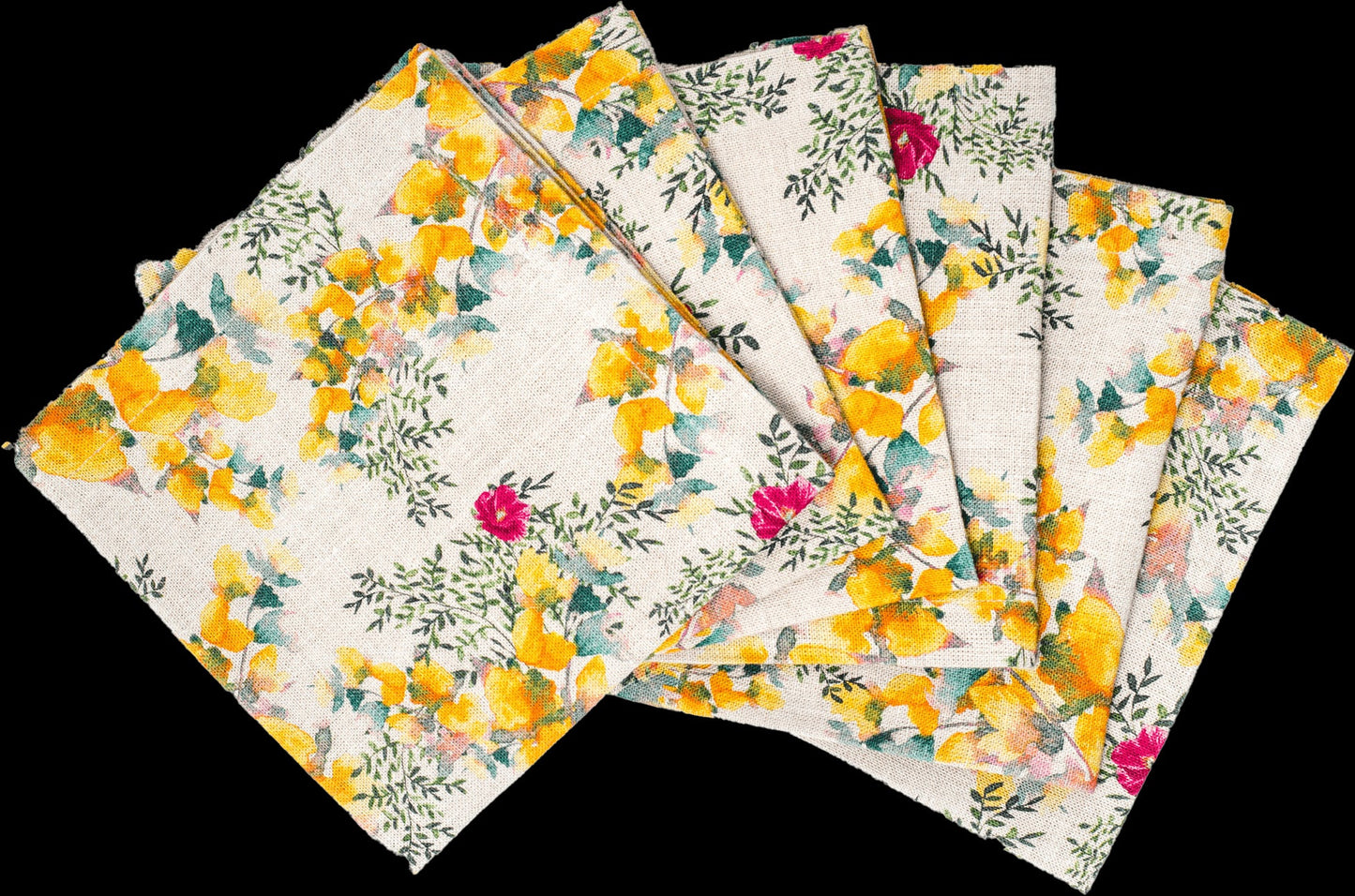 6 Organic Linen Napkins in Saint Valentine - Osadia Concept Store