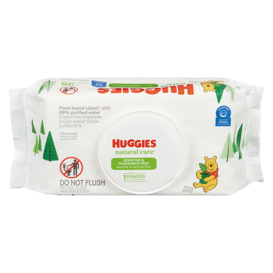 Huggies Natural Care Sensitive Baby Wipes - Fragrance Free