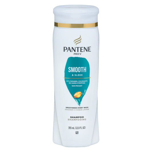 Pantene Smooth & Sleek 72 Hr Smoothness Shampoo 12 Fl Oz