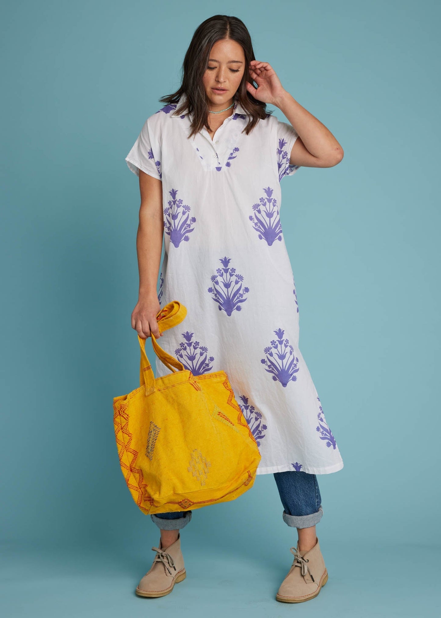 Scout Caftan - Cameo Floral Coastal Purple