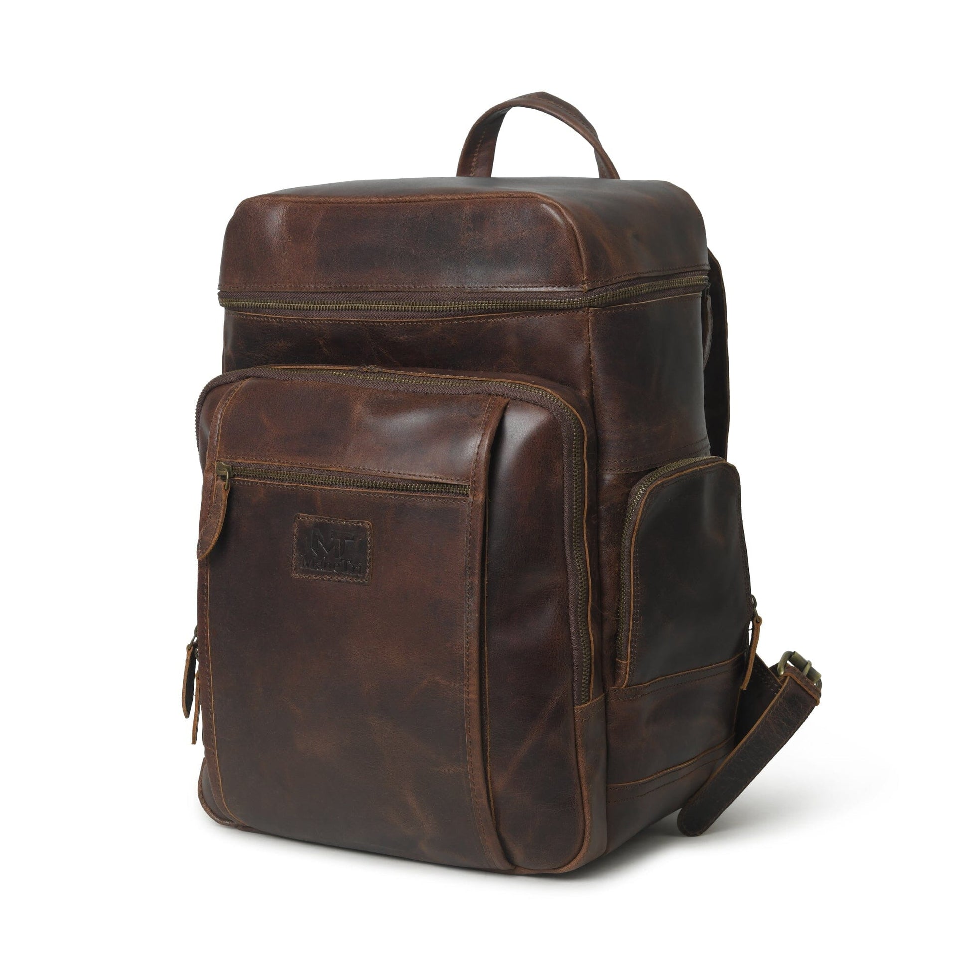 Alpha Brown Buffalo Leather Travel Backpack - Osadia Concept Store