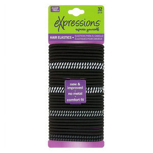 Expressions Hair Elastics Band, Black