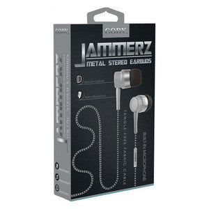 Coby Cve-200-Slv Jammerz Metal Tangle Free Earbuds