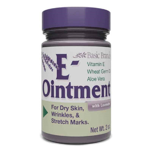 Basic Organics Brands Vitamin E Ointment, 2 Oz, Lavender