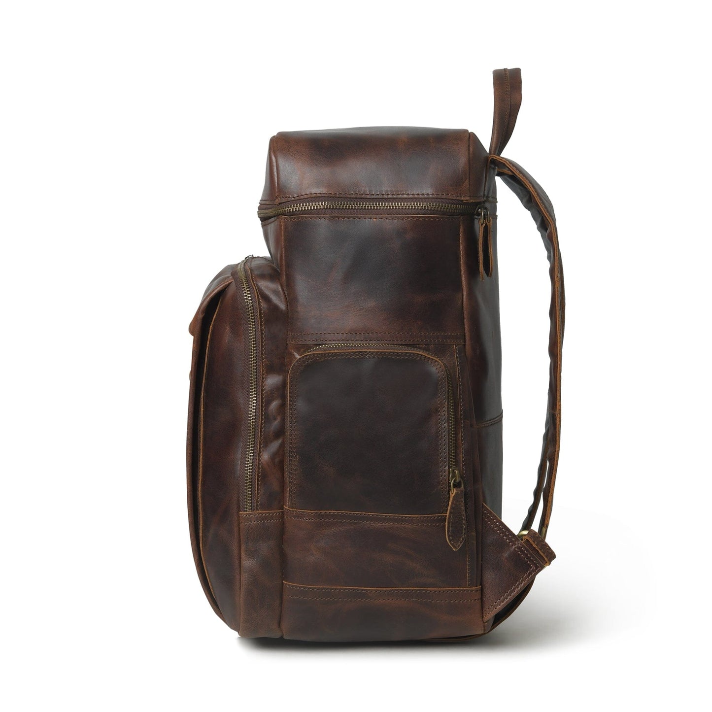 Alpha Brown Buffalo Leather Travel Backpack - Osadia Concept Store