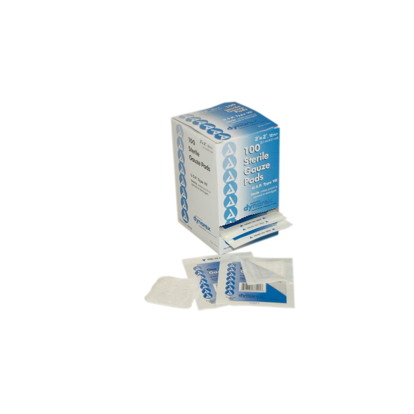 Dynarex 2"x2" Sterile Gauze Pads, 100 Per Box