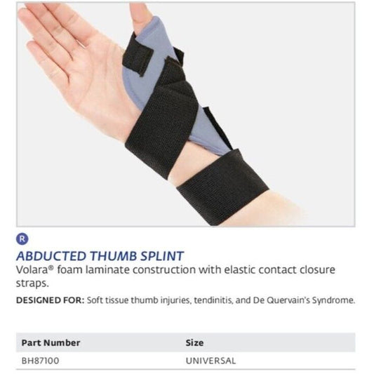 DJO Bell-Horn Abducted Thumb Splint Mild Support Universal