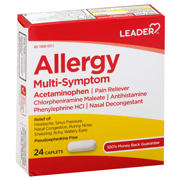 Leader Allergy Multi-Symptom Caplets