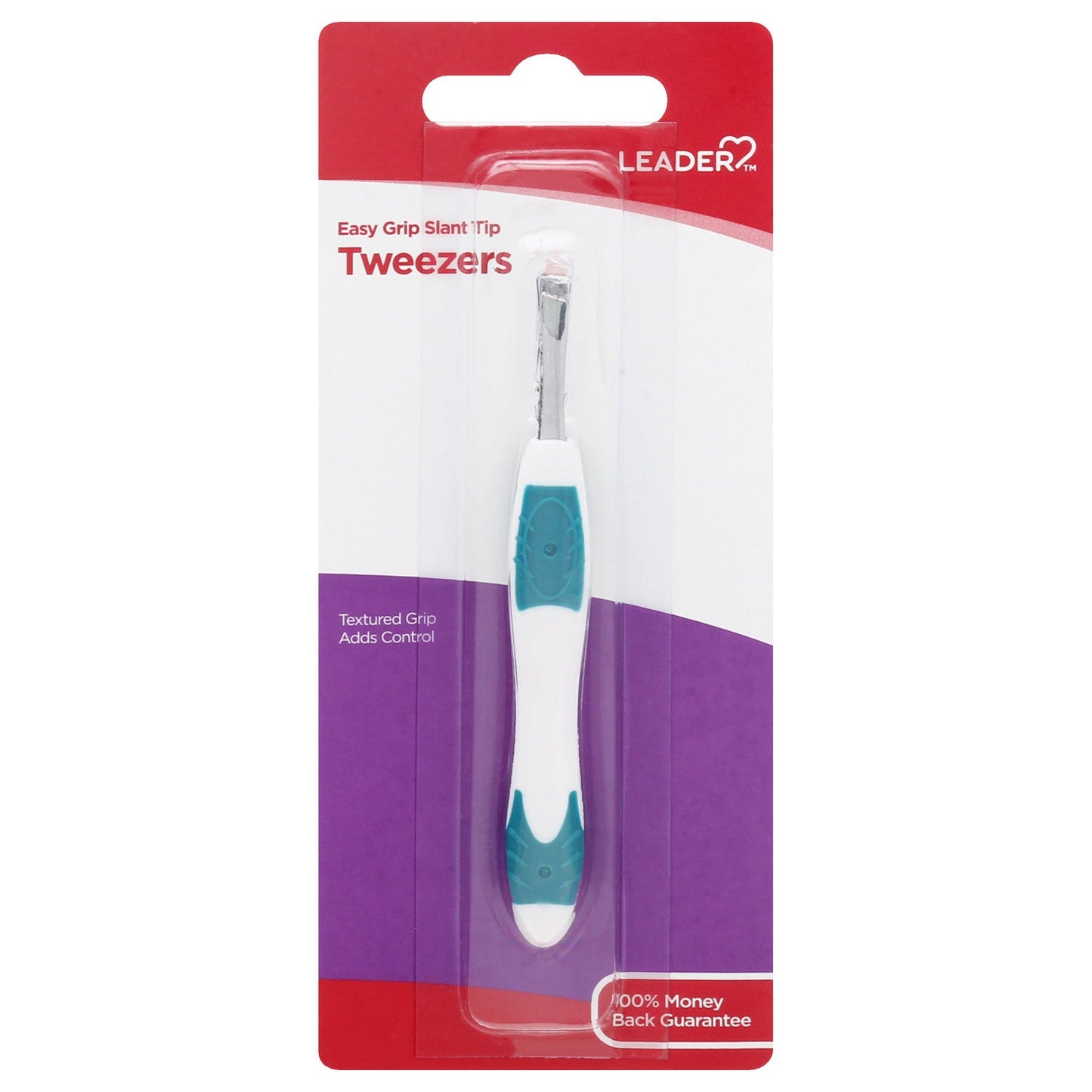 Leader Tweezers Easy Grip Slant Tip