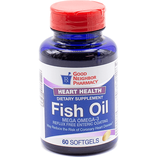 Good Neighbor Pharmacy GNP Fish Oil High Potency Enteric Coated 60 Softgels