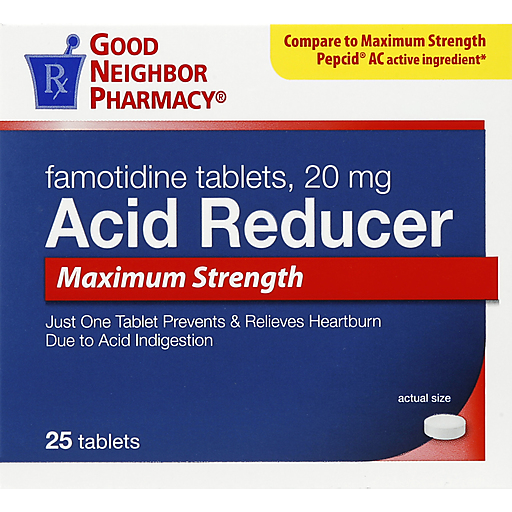GNP Acid Reducer 20 Mg Maximum Strength 25 Tabs