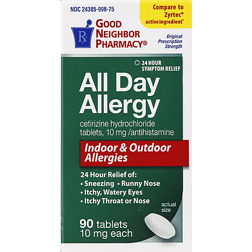 Good Neighbor Pharmacy Gnp Allergy 10mg Cetir Tab 90