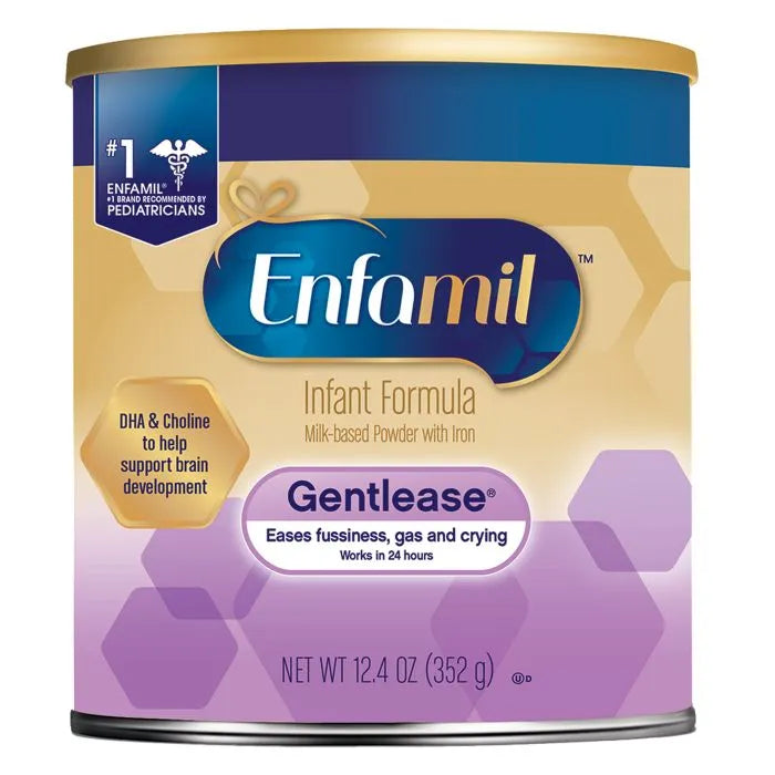 Enfamil Gentlease Infant Formula Powder (12.4 oz Cans), Case of 6