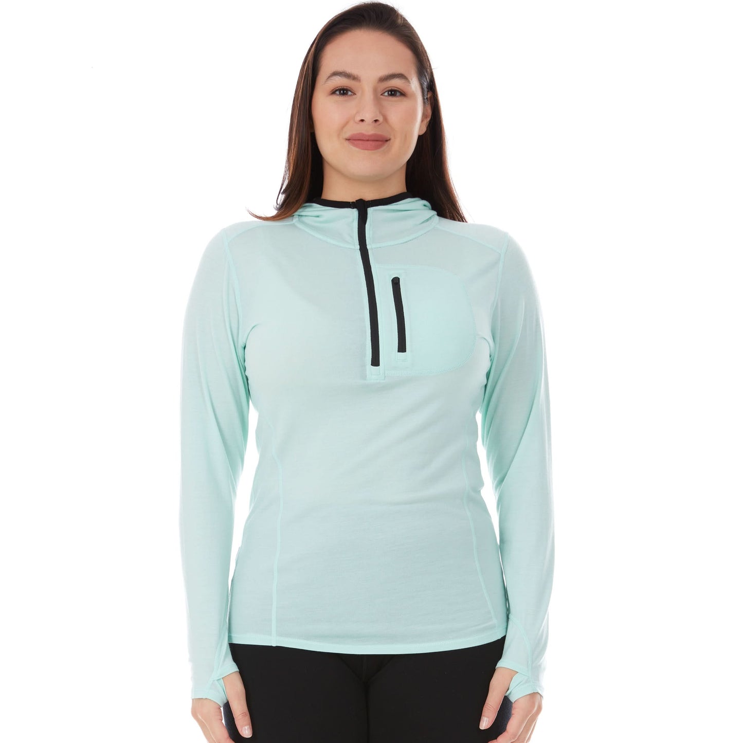 Women's 1/4 Zip Merino Sun Hoodie - Microweight - Osadia Concept Store