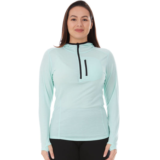 Women's 1/4 Zip Merino Sun Hoodie - Microweight - Osadia Concept Store