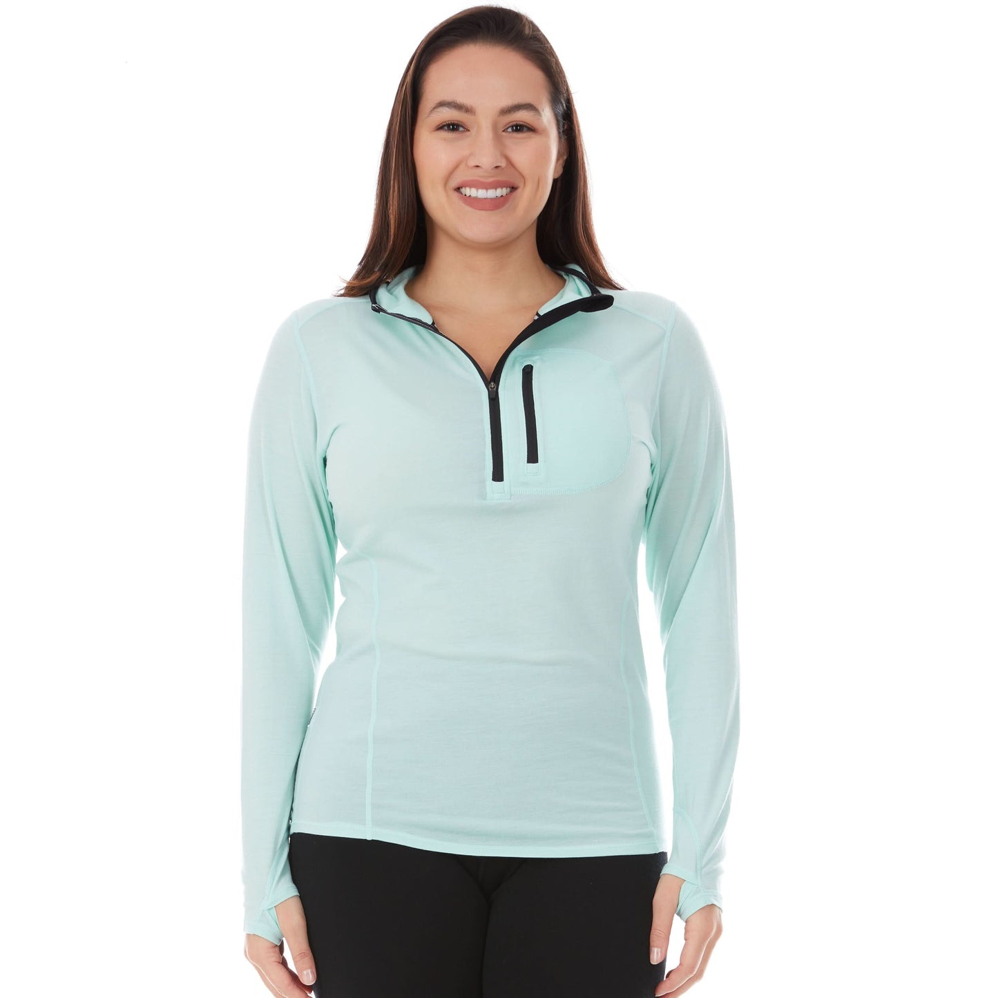 Women's 1/4 Zip Merino Sun Hoodie - Microweight - Osadia Concept Store