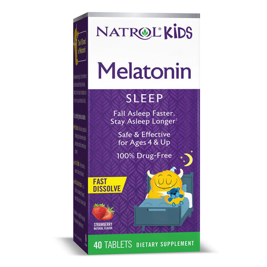 Natrol Kids Melatonin Sleep Fast Dissolve Tablets, Strawberry