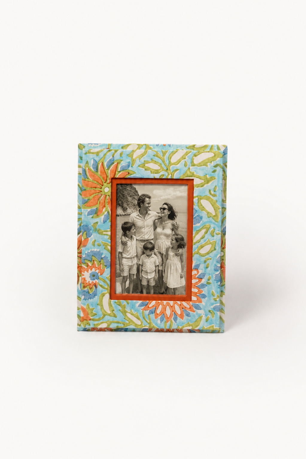 Medium Block Print Photo Frame (4 x 6)  - Vintage Marigold