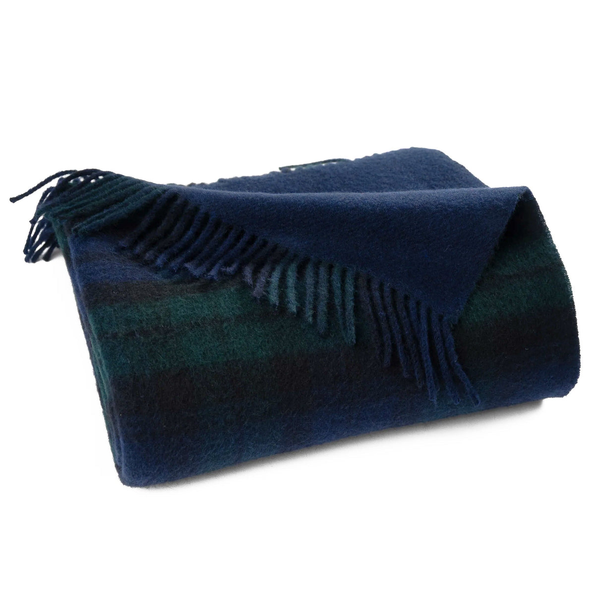 Prince of Scots Double Merino Wool Reversible Throw – Black Watch Tartan